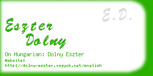 eszter dolny business card